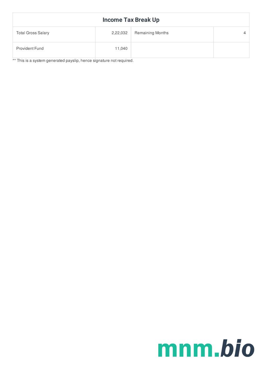 Szablon odcinka wypłaty CarDekho w formatach Word i PDF, 2